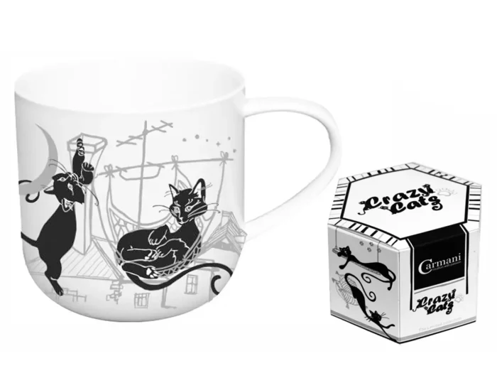 c1 Puodelis Crazy Cat 2-1, 500 ml, 1 vnt. - Image 1