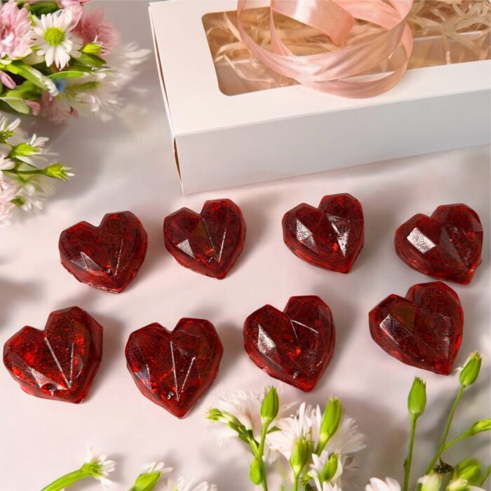 kristaliniu-sirdeliu-rinkinys-1 Krištolinių širdelių rinkinys, 8 vnt. - Image 1