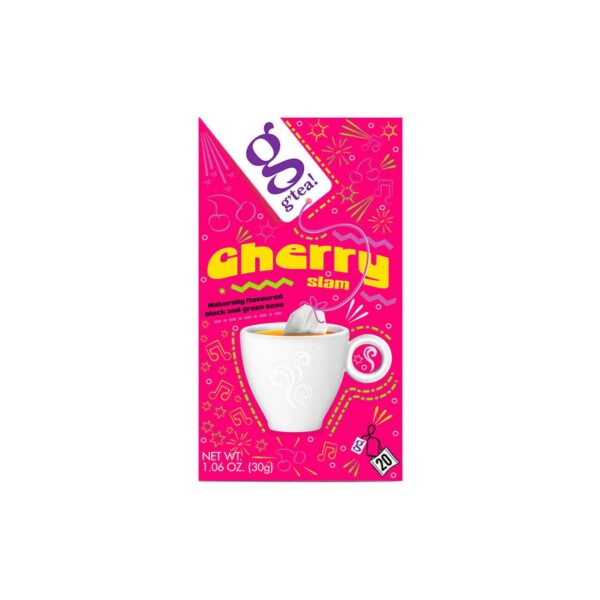 Juodoji ir žalioji arbata g’tea! Cherry Slam, 20 vnt.