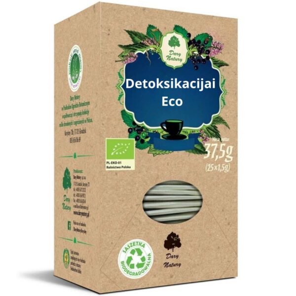 Žolelių arbata detoksikacijai Eco, 25 pakeliai