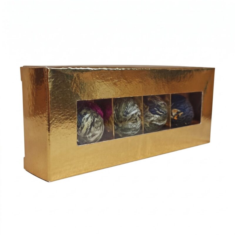 Žydinčios arbatos rinkinys Gold, 4 vnt.
